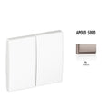 Tecla doble Apolo 5000 platino Efapel – ref. 50611TPL