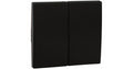Tecla doble Apolo 5000 negro mate Efapel – ref. 50611TPM