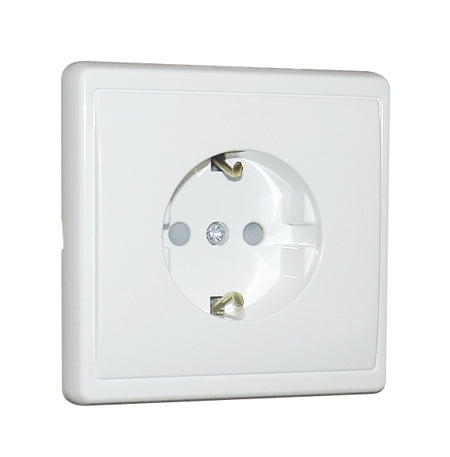 Tapa con protección para base schuko Apolo 5000 blanco alpino Efapel – ref. 50632TBR