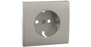 Tapa con protección para base schuko Apolo 5000 platino Efapel – ref. 50632TPL