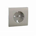Tapa con protección para base schuko Apolo 5000 plata Efapel – ref. 50632TPR