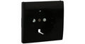 Tapa con protección para base schuko Apolo 5000 negro mate Efapel – ref. 50632TPM