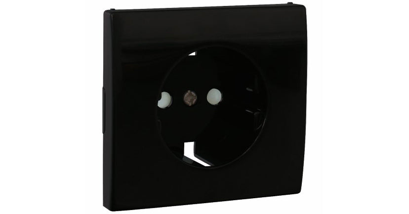 Tapa con protección para base schuko Apolo 5000 negro mate Efapel – ref. 50632TPM