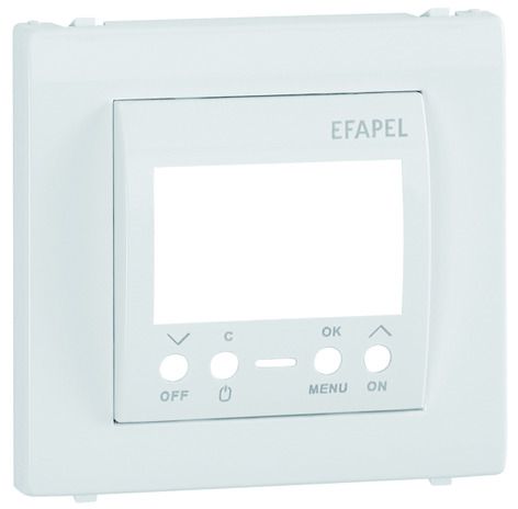 Tapa para interruptor horario digital de 1 circuito Apolo 5000 blanco mate Efapel – ref. 50743TBM