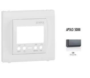 Tapa para interruptor horario digital de 1 circuito Apolo 5000 grafito Efapel – ref. 50743TGR