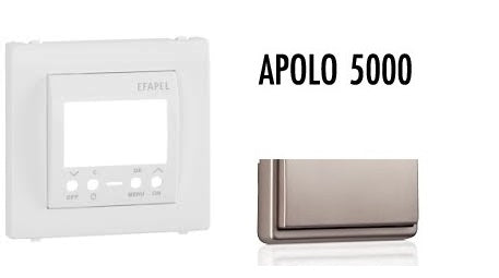 Tapa para interruptor horario digital de 1 circuito Apolo 5000 platino Efapel – ref. 50743TPL