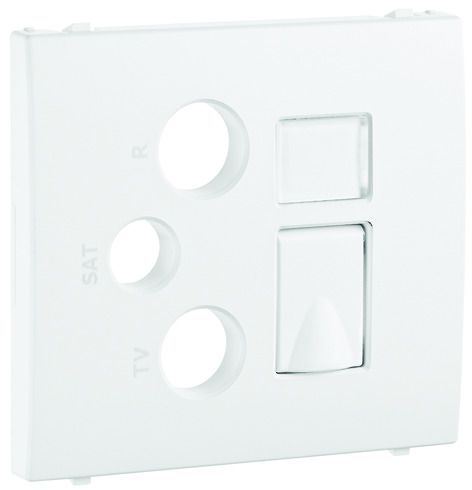 Tapa para toma multimedia R-TV-SAT y RJ45 Apolo 5000 blanco alpino Efapel – ref. 50770TBR