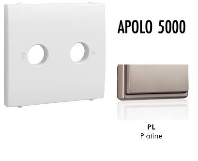 Tapa para toma de antena R-TV Apolo 5000 platino Efapel – ref. 50776TPL