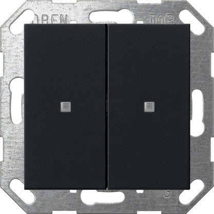 Pulsador con tecla basculante de 2 elementos para Gira One y KNX System 55 Gira – 8 colores