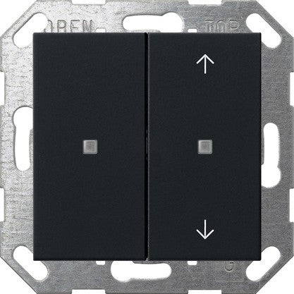 Pulsador con tecla basculante de 2 elementos sin imprimir / símbolos de flecha para Gira One y KNX System 55 Gira – 8 colores