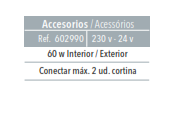 Alimentador 230 V - 24 V para cortina LED