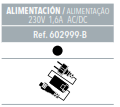 Fuente de alimentación para cortina transparente 604029-B