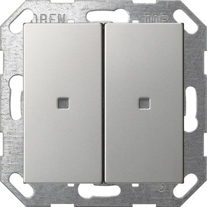 Pulsador con tecla basculante de 2 elementos para Gira One y KNX System 55 Gira – 8 colores