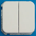 Doble conmutador Ceese serie 800 blanco
