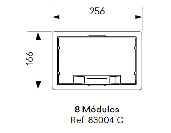 Caja de suelo 8 módulos Efapel