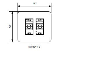 Puesto de trabajo de superficie 2x4 módulos Efapel