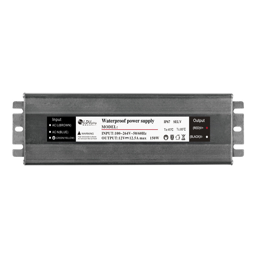 Fuente de alimentación LDV 24 V IP67 estanca para tiras LED, de 100 a 300 W