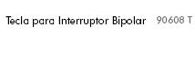 Tecla para interruptor bipolar Logus 90 blanco Efapel – ref. 90608TBR