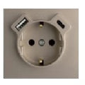 Tapa para base schuko con USB A y USB C Logus 90 marfil Efapel – ref. 90630TMF
