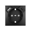 Tapa para base schuko con USB A y USB C Logus 90 negro mate Efapel – ref. 90630TPM