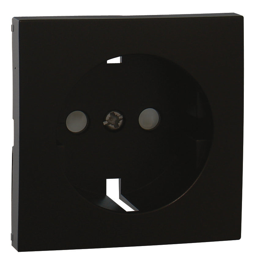 Tapa con protección para base schuko Logus 90 negro mate Efapel – ref. 90632TPM