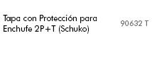 Tapa con protección para base schuko Logus 90 blanco Efapel – ref. 90632TBR