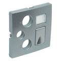 Tapa para toma multimedia R-TV-SAT y RJ45 Logus 90 aluminio Efapel – ref. 90770TAL