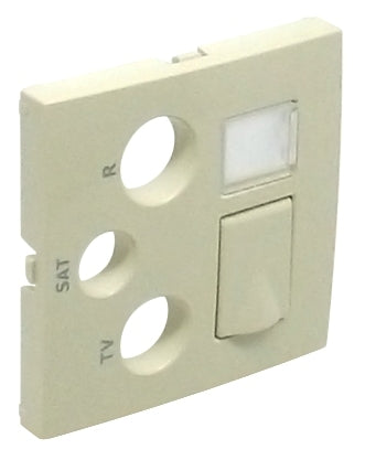 Tapa para toma multimedia R-TV-SAT y RJ45 Logus 90 marfil Efapel – ref. 90770TMF