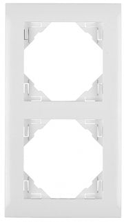 Marco de 2 elementos Logus 90 Base blanco Efapel – ref. 90920TBR