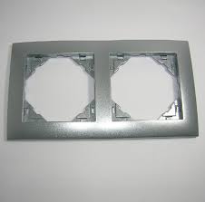 Marco de 2 elementos Logus 90 Aquarella aluminio Efapel – ref. 90920TAL