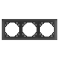 Marco de 3 elementos Logus 90 Aquarella negro mate Efapel – ref. 90930TPM