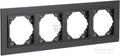 Marco de 4 elementos Logus 90 Animato negro mate Efapel – ref. 90940TRR
