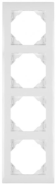 Marco de 4 elementos Logus 90 Base blanco Efapel – ref. 90940TBR