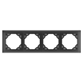 Marco de 4 elementos Logus 90 Aquarella negro mate Efapel – ref. 90940TPM