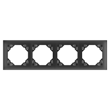 Marco de 4 elementos Logus 90 Aquarella negro mate Efapel – ref. 90940TPM