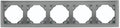 Marco de 5 elementos Logus 90 Aquarella aluminio Efapel – ref. 90950TAL