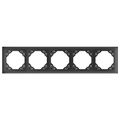 Marco de 5 elementos Logus 90 Aquarella negro mate Efapel – ref. 90950TPM