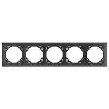 Marco de 5 elementos Logus 90 Aquarella negro mate Efapel – ref. 90950TPM