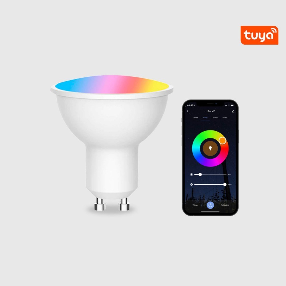 Lámpara LED GU10 inteligente wifi Advance de 5 W RGB