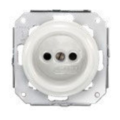 Base de corriente 2P+T 16A 250 V~ de porcelana Fontini Garby Colonial