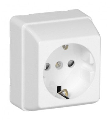 Base de enchufe schuko con protección infantil Efapel serie 3700 de superficie