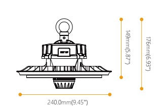 Campana industrial LED Iglux UFO Multi Pro de 60, 80 o 100 W regulable 0-10 V