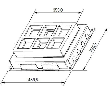 Caja de empotrar para caja de suelo de 24 módulos Efapel