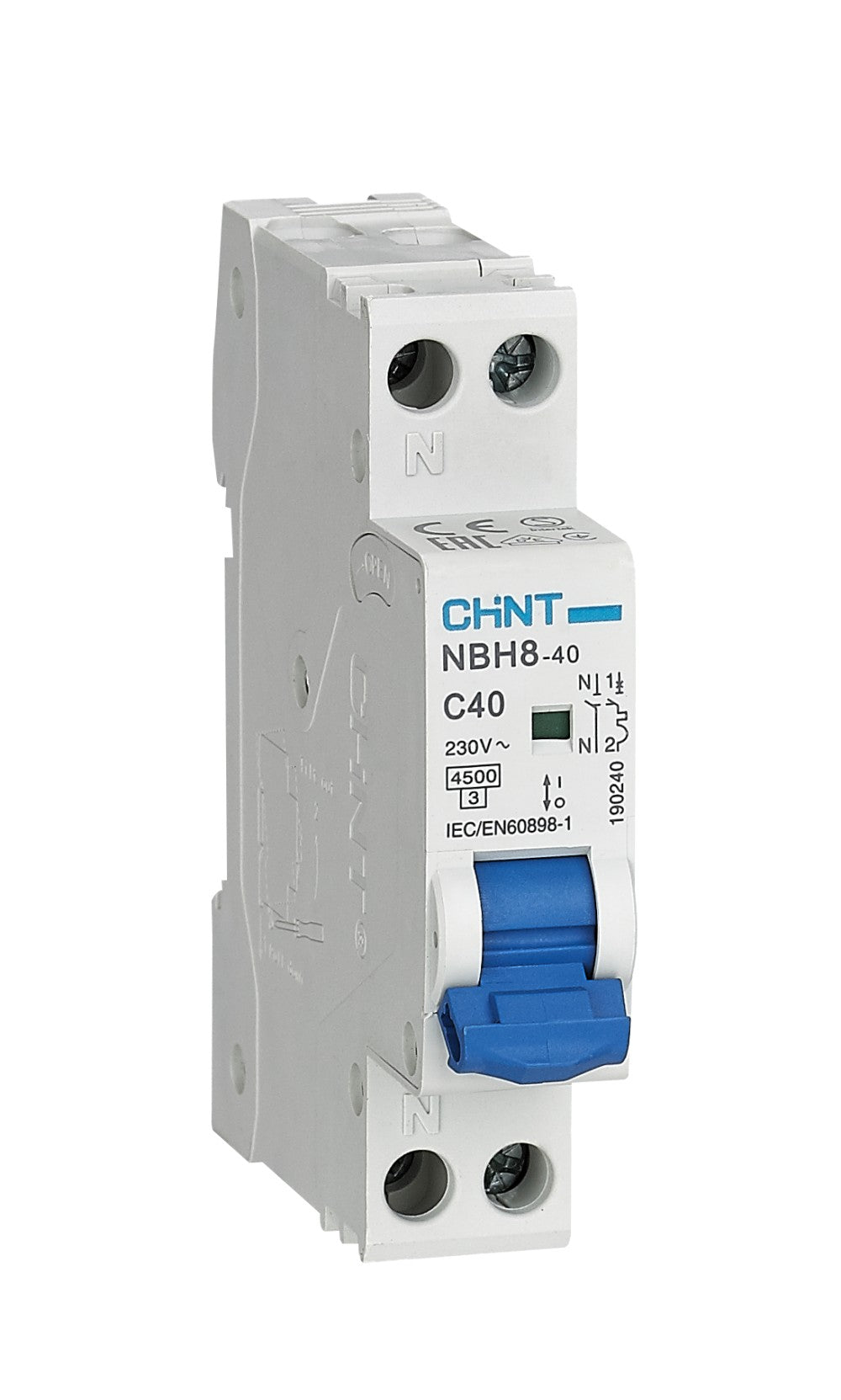 Magnetotérmico Chint NBH8 1P+N 40 A 4,5 kA curva C
