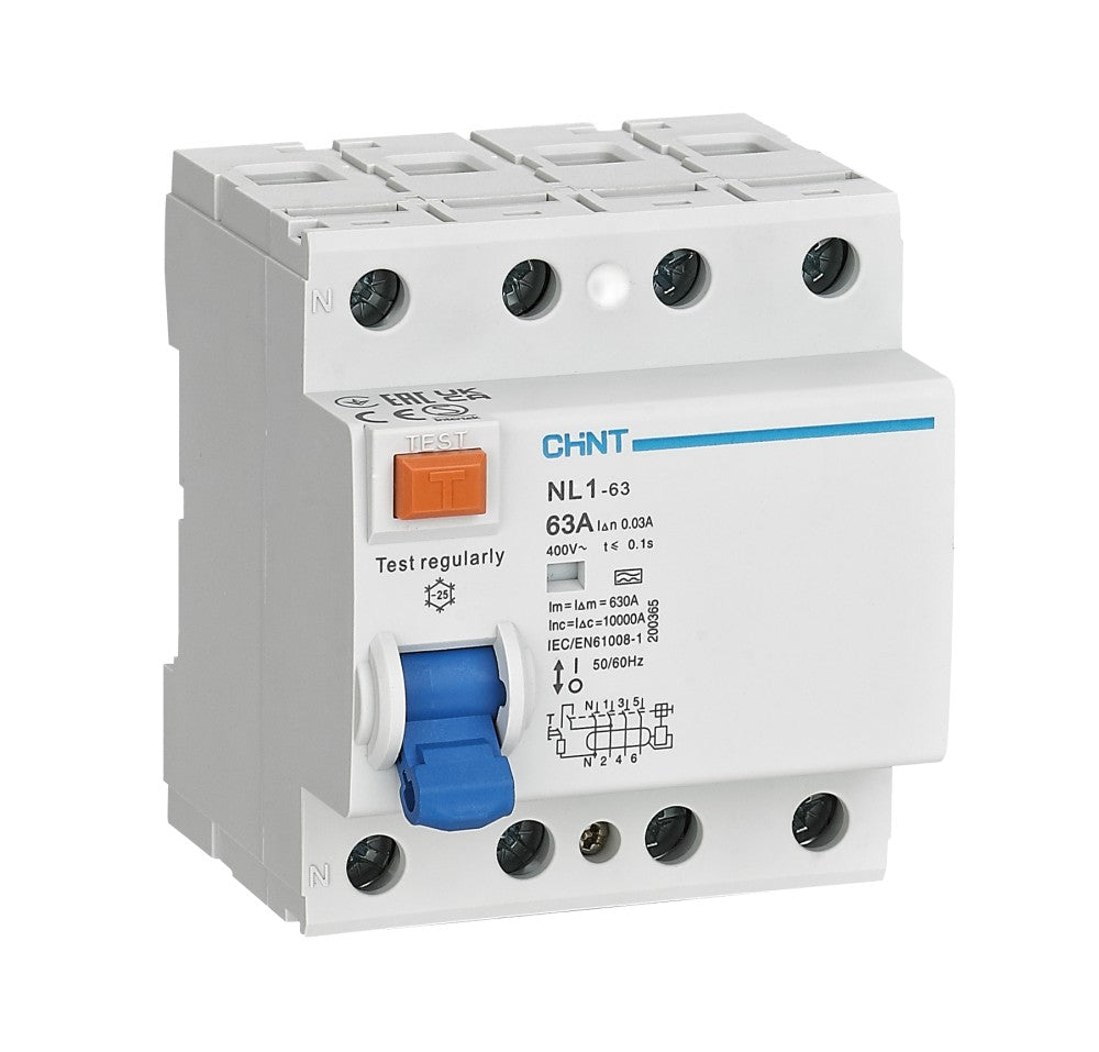 Interruptor diferencial Chint NL1 4P 25 A 300 mA clase AC