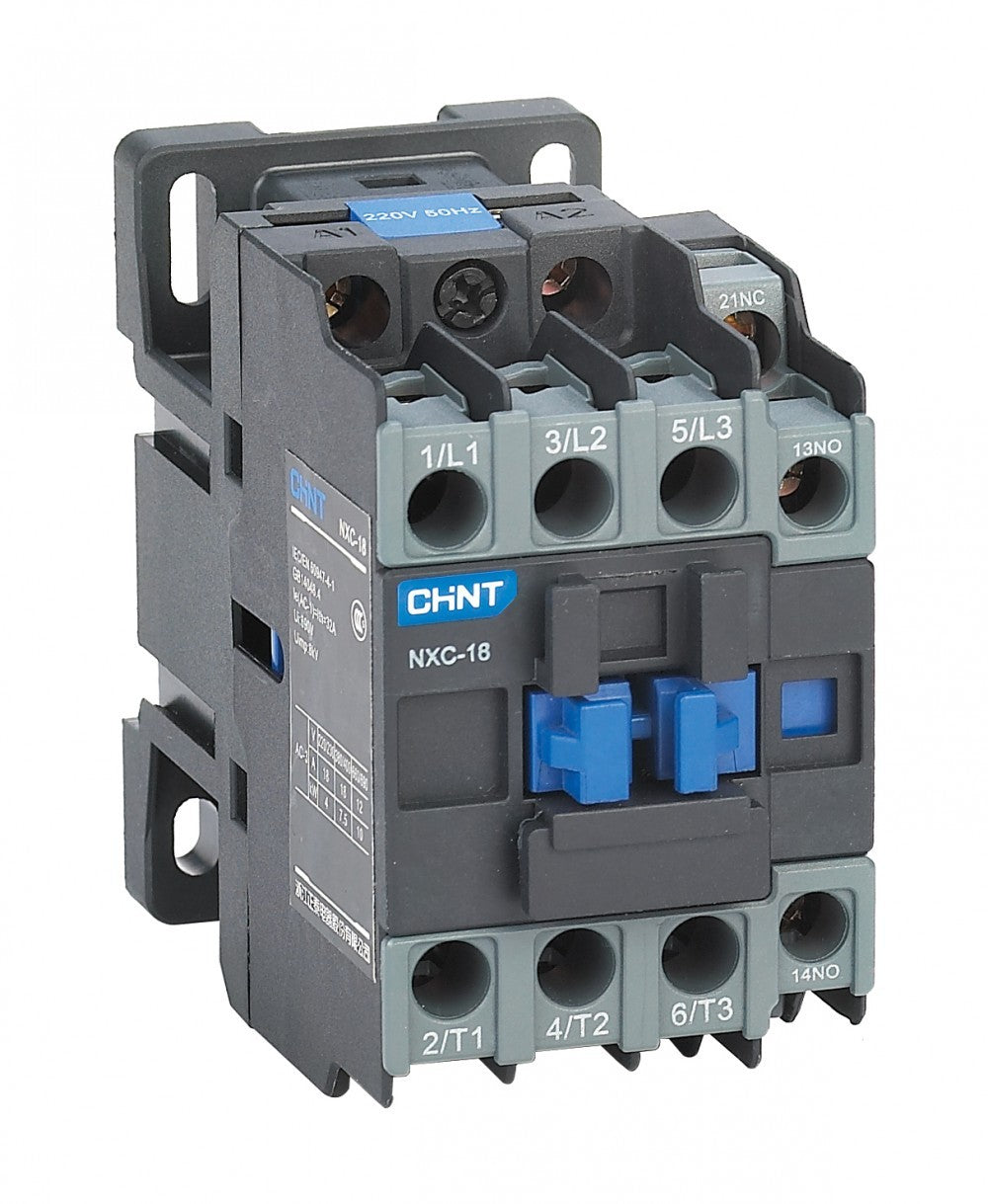 Contactor Chint NXC-12 tripolar 12 A, bobina 220 V CA