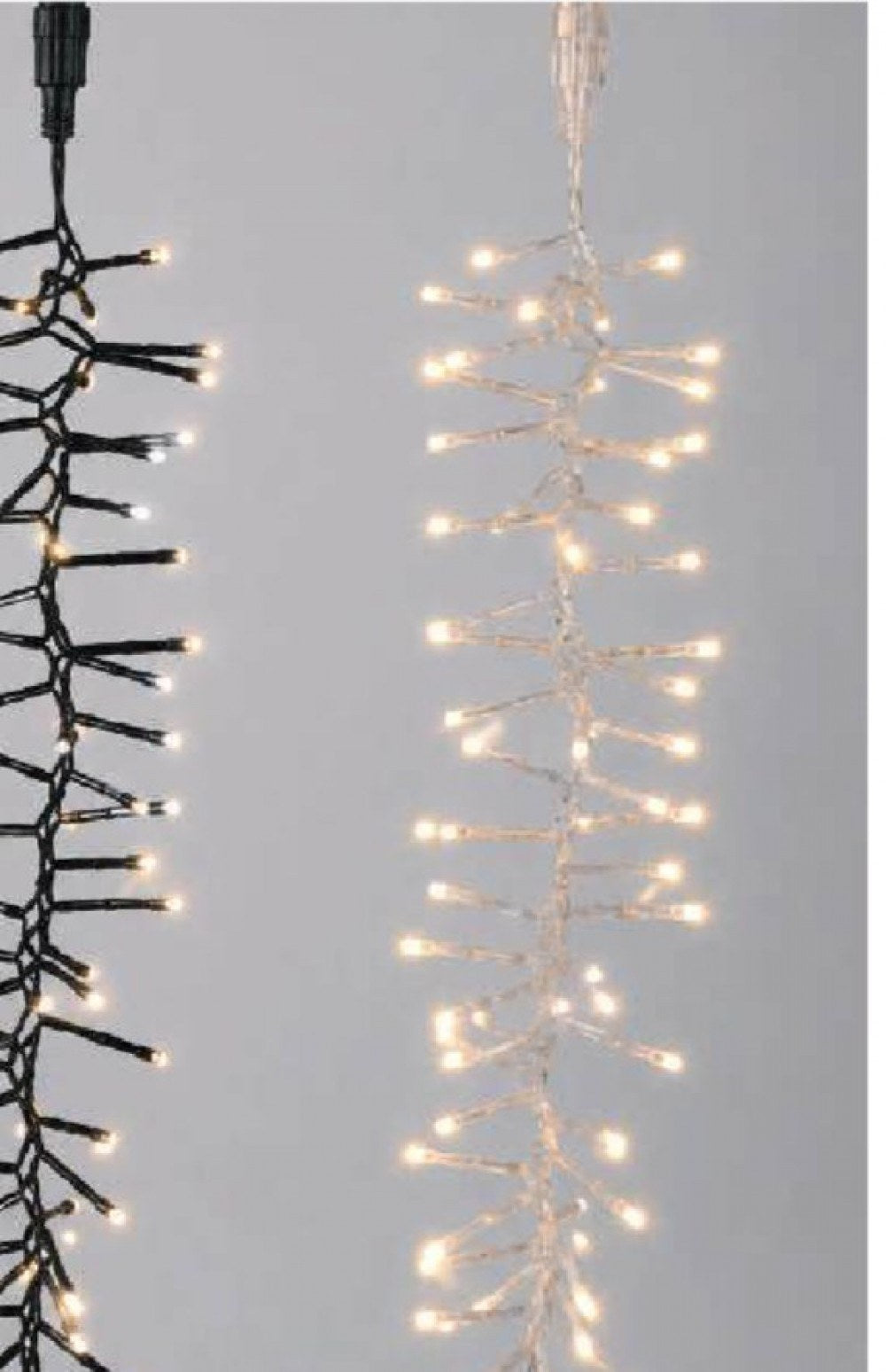 Cluster mini LED de cable blanco, 0,75 a 1,75 m, fijo o con flash