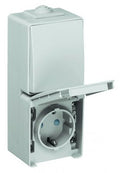 Conmutador con base de enchufe schuko vertical con protección infantil Efapel serie Estanca 48 IP65