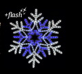 Copo de nieve LED blanco y azul