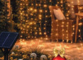 Cortina solar LED de luz cálida, 3 x 0,40 m, 2 x 1 m o 1 x 2 m